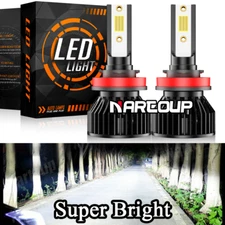 H11 LED Headlight Low Beam Bulb Conversion Kit 200W Super Bright White V6