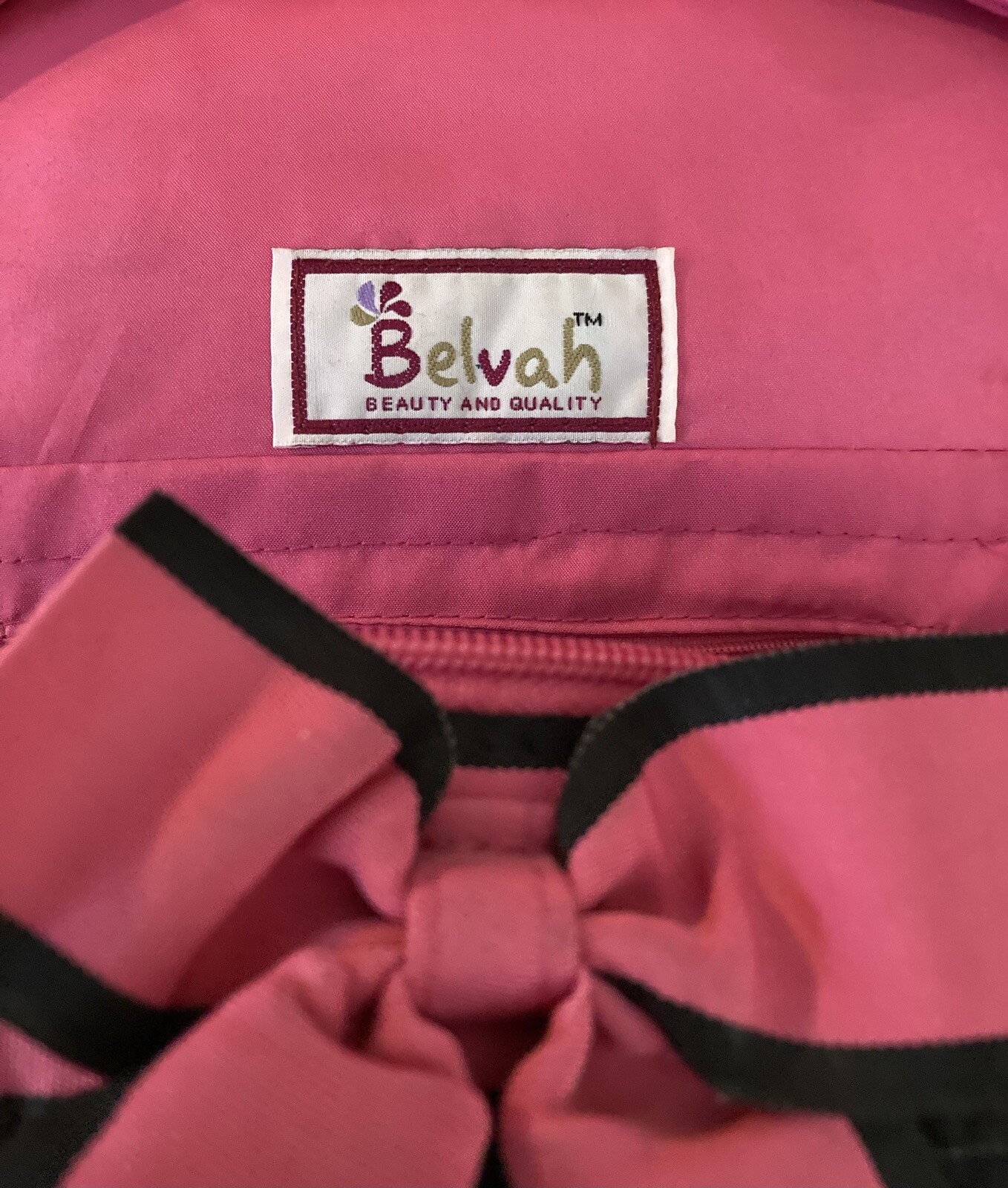 Belvah Quilted Backpack/Bag Personalized W/ The Name ASH 15” B&W poka ...