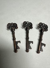 Skeleton Keys Decor Pendant Lot Of 3 Steampunk Vintage Style Charms 3 Craft