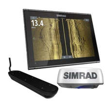 SIMRAD GO9 XSE CHARTPLOTTER RADAR BUNDLE HALO20+ & ACTIVE IMAGING 3-IN-1 TRANSOM