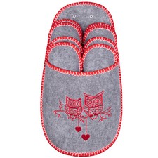 Gästepantoffel Eulen 4er Set Pantoffeln Gästehausschuhe Hausschuhe