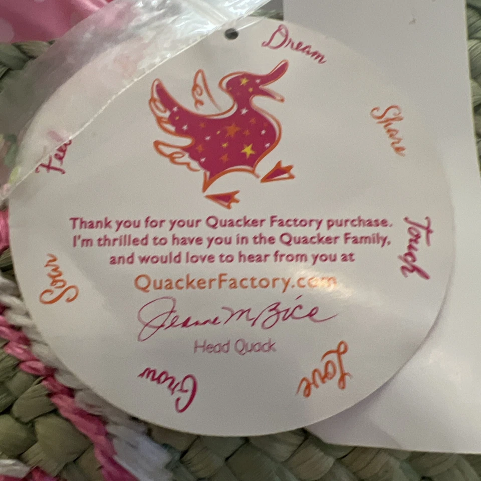 Jeanne Bice Quacker Fábrica Rosa Flamencos Paja Cartera Bolso de Mano Bolso de Playa Foto 4 de 4