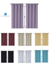 100 Thermal Blackout Bath  Kitchen Window Curtains - Assorted Colors  Sizes