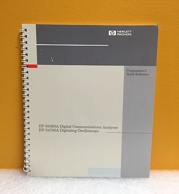 HP/Agilent 83480-90012 and 54750-97010, 83480A and 54750A Quick Reference Manual