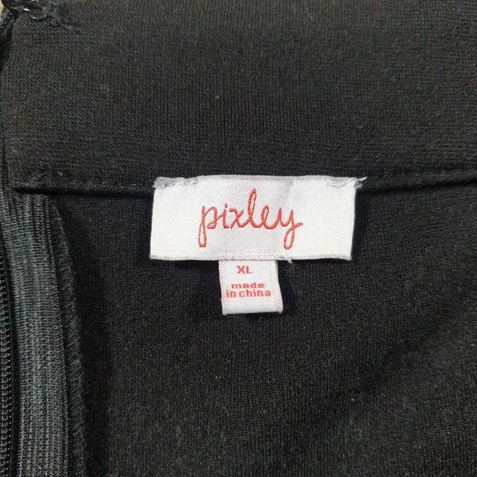 Pixley Women Size XL Skirt Short Pencil Black White Office Business - Image 4 of 4