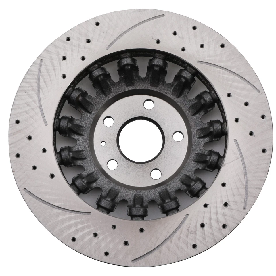 DISCOS DE FRENO DELANTEROS PERFORADOS 370MM RANURADOS PARA AUDI RS3 8P SPORTBACK 11-13 - Imagen 3 de 4