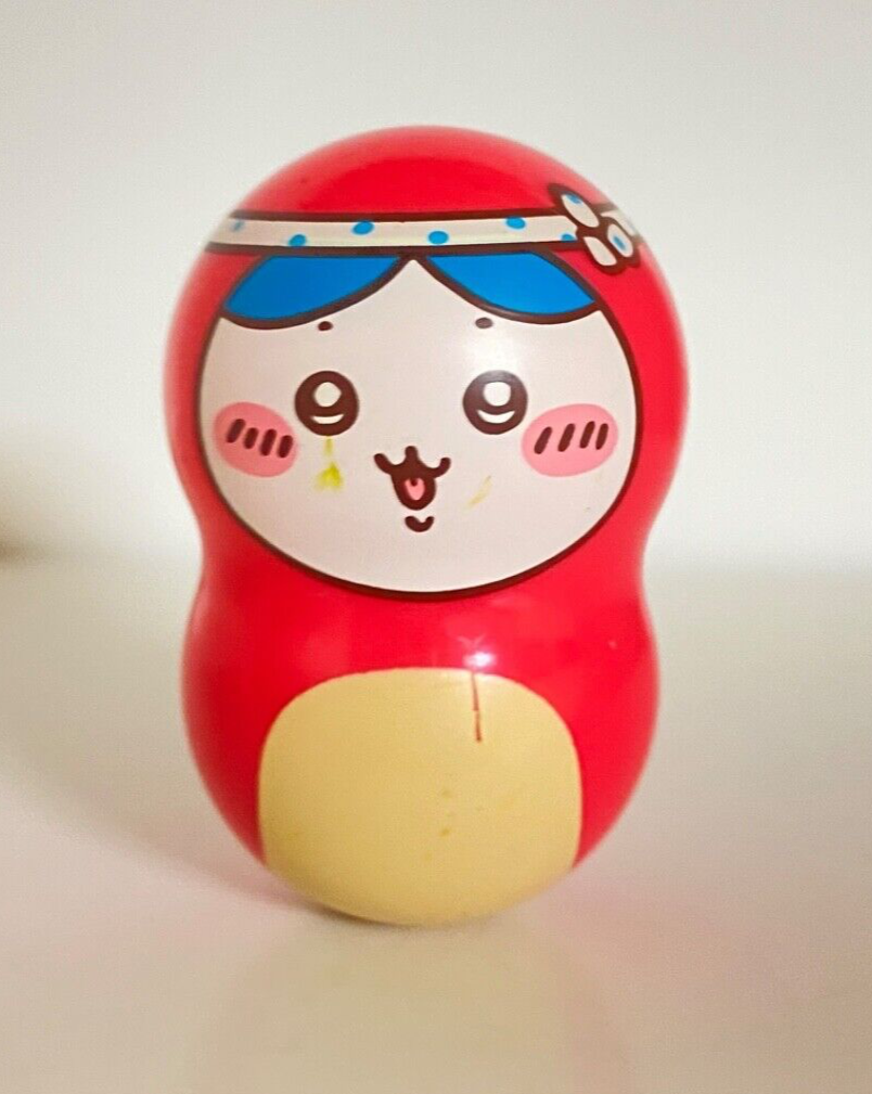 Hachiware Chiikawa roly poly toy Figure Keychain Bandai Rare