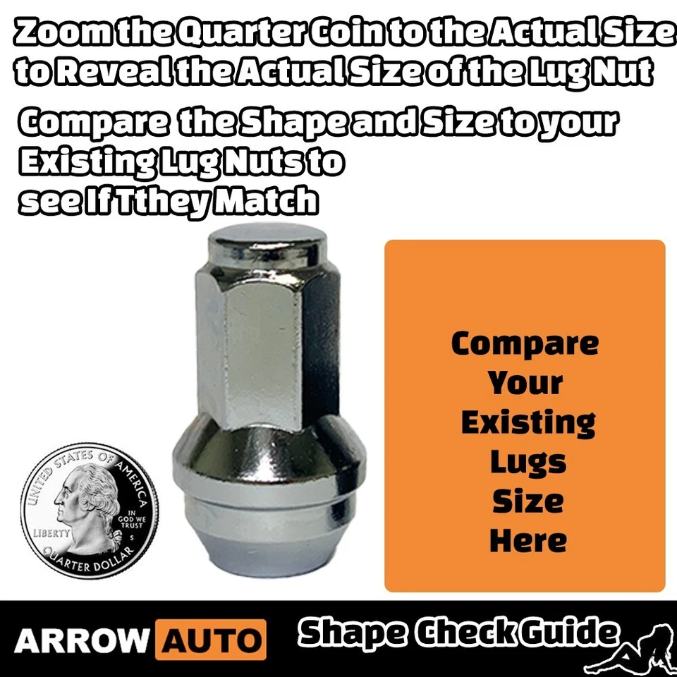 100 PIEZAS TUERCA DE RUEDA CROMADA FORD OEM FÁBRICA 14X2 PRECIO AL POR MAYOR - FORD/LINCOLN Foto 4 de 4