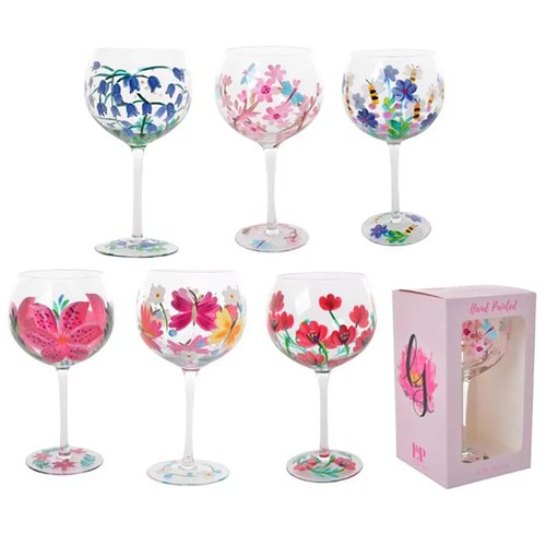 Lynsey Johnstone Hand Painted Gin Glass Lily, Gibson Gifts 54891 - Picture 3 of 3