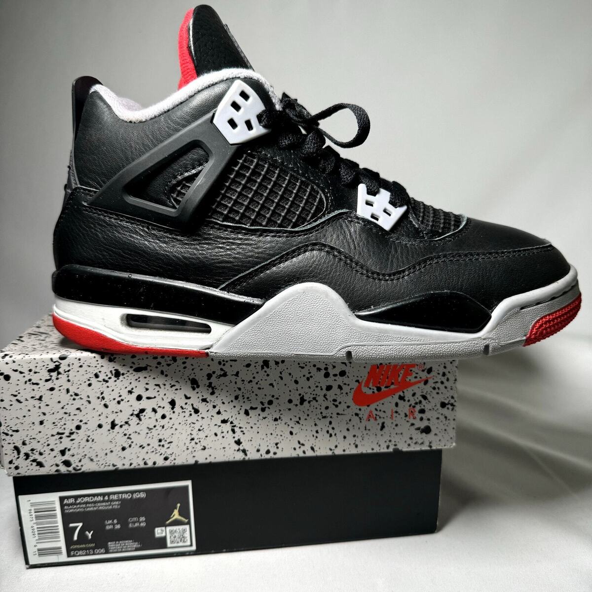 Nike Air Jordan 4 Retro GS Bred Reimagined Men's Shoes Nike Air Jordan 4 Retro GS Bred Reimagined Men's Shoes