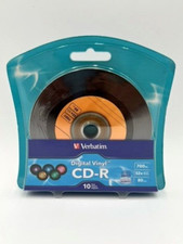 Verbatim CD-R 10 Pack Digital Vinyl 700MB 52X 80-Min Mini Albums. Factory Sealed
