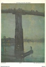 Postcards - Art - Paintings - James Mac Neil Whistler - Old Battersea Bridge