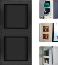 32" X 16" Double Shelf Shower Niche Ready for Tile Waterproof Leak-Proof Bathroo