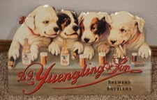 Yuengling Beer Tin Sign Dogs Drinking Beer Brand New
