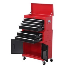 Portable Toolbox Tool Box Top Chest Cabinet Garage Storage Roll Cab Red New