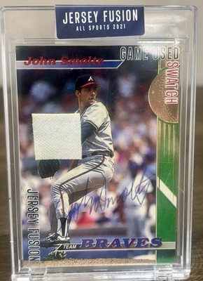 John Smoltz Game Used Patch Auto 2021 Jersey Fusions Still Sealed NM/Mint   
