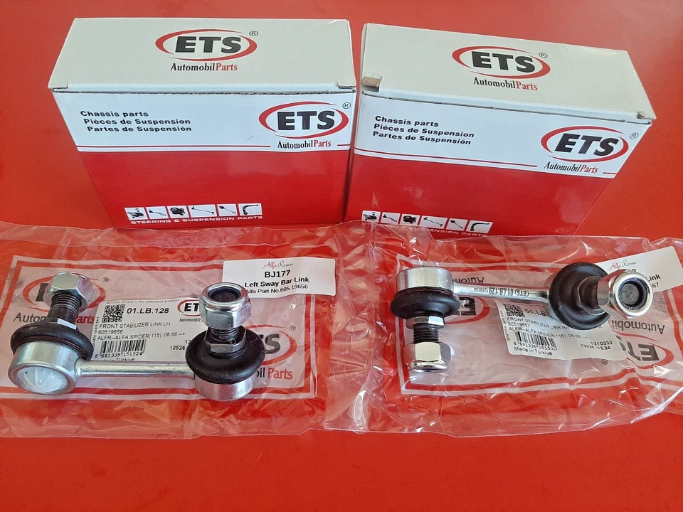 Juego de eslabones de barra estabilizadora delantera Alfa Romeo Spider serie 3 y 4 1986-hasta 1994 Foto 2 de 4