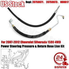 Steering Pressure & Return Hose Line Set For Chevrolet GMC 07-12 Silverado 1500
