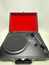 Crosley Cruiser Deluxe Bluetooth Turntable 3-Speed Record Player Black CR8005DBK