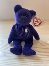 TY Beanie Baby Princess Diana Bear Princess 1997 PE Pellets Original Tag Purple