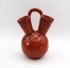 Maricopa Wedding Vase Piipaash Redware 7.25" H Black Designs LZP6 — photo 5