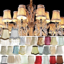 Simple Chandelier LampShades Clip On Droplight Drum Wall Lamp Shade DIY Decor