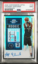 2020 Panini Contenders Optic Anthony Edwards #137 Autograph PSA 9