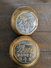 Antique Ford Model T Brass Hub Caps Grease Caps Made In Usa B Stamp Set Of 2 Antique Ford Model T Brass Hub Caps Grease Caps Made In Usa B Stamp Set Of 2