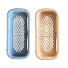 2Pcs Over The Sink Adjustable Colander Plastic Kitchen Dishes Drain Rack