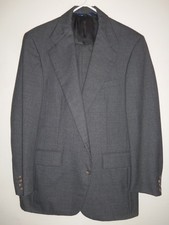 SA211- MINT / NEW Polo Ralph Lauren BESPOKE CANVASSED MEDIUM GRAY WOOL SUIT- 38R