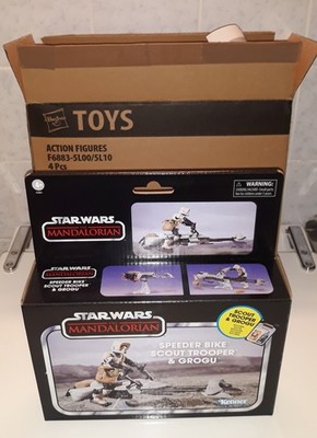 Star Wars Speeder Bike, Scout Trooper & Grogu Hasbro Neu TOP + BONUS!!!