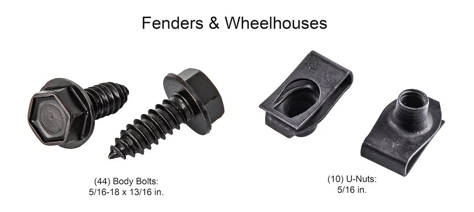 Kit de fijación frontal JEGS 90858 1964-1965 Pontiac GTO LeMans Tempest aleta negra Foto 2 de 4