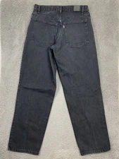 Levi's Silvertab Jeans VTG 90s Black Baggy Made USA Mens 34x34