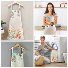 Ladies Waterproof Floral Apron Kitchen Gardening Baking Women Christmas Gift 