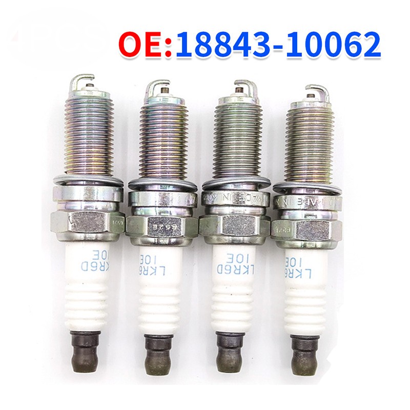 4PCS Spark Plugs 18843-10062 LKR6D10E For Hyundai Kia Accent Picanto Morning