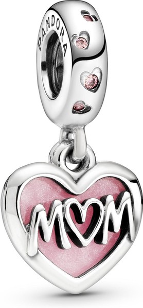 Pandora Mum Inschrift Herz Charm-AnhäNger 798887C01 AnhäNger-image