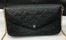 Louis Vuitton Chain 2Way Shoulder Bag Crossbody Black Gold Women Classic