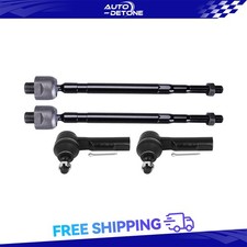 4X Front Inner Outer Tie Rod End Links Suspension Kit For Honda Ridgeline 06-14