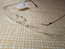 Naturally Rimless NR 104 Champagne Eyeglass Frame 50 17 135