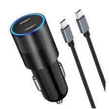 60W Fast USB C Car Charger, Dual 30W PD 3.0 Charging Port Cigarette Lighter