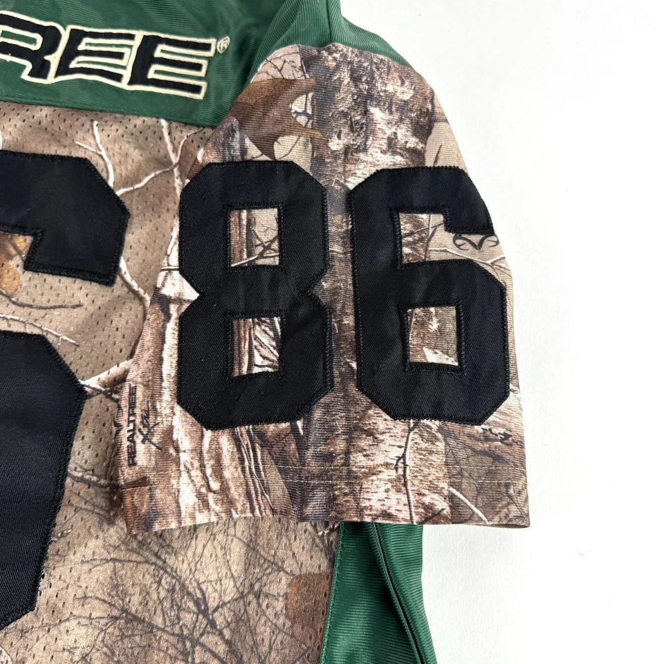 Realtree Earthletics Mens Football Jersey Green Camo 86 Patches AOP Size XL - Image 4 of 4