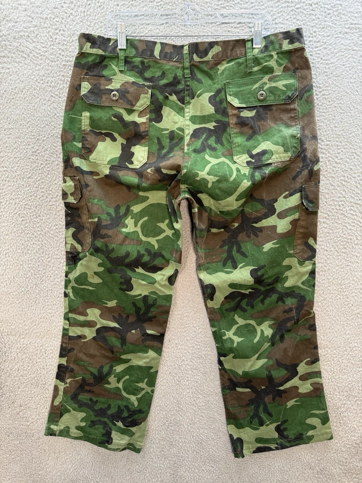 Vintage Cabelas Pants Mens 38x28 Camouflage Cargo Woodland Camo Outdoors 1990s - Image 2 of 4