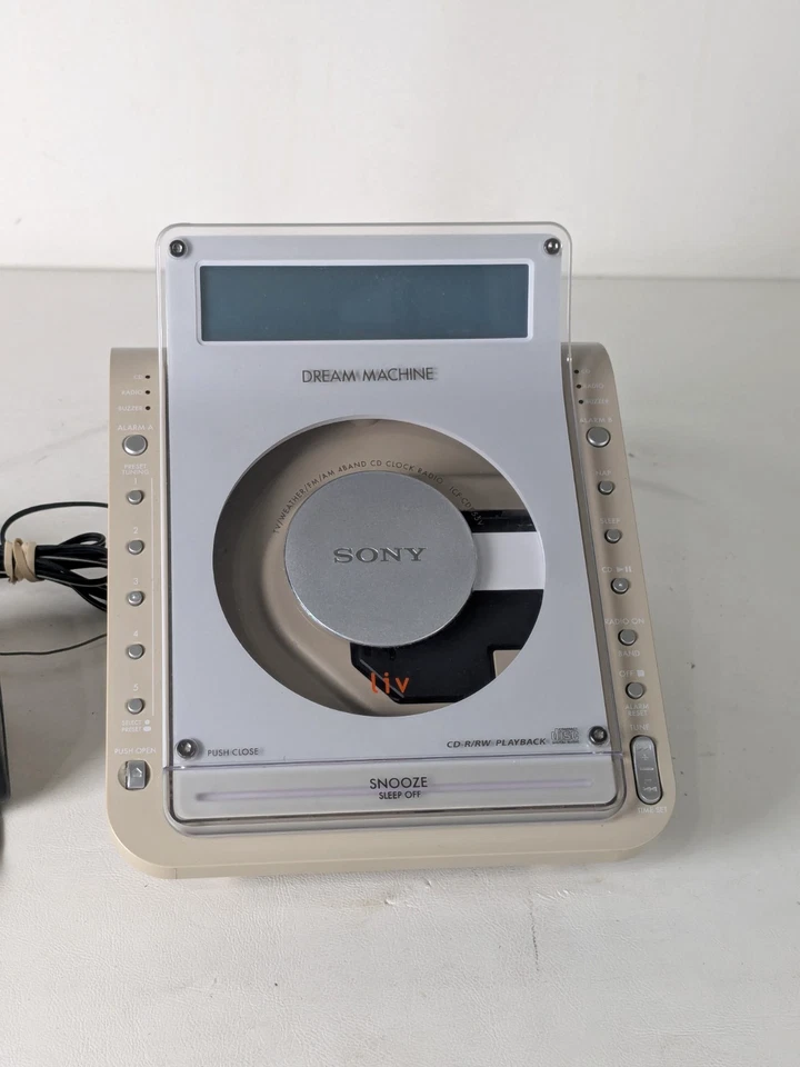 Sony Dream Machine ICF-CD855V Clock Radio CD Player TESTED WORKING Sounds Great - Image 2 of 4