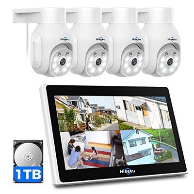 5MP Drahtloses Überwachungskamerasystem mit 10'' Monitor, 10CH NVR CCTV