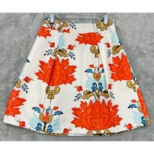 Vintage Talbots Skirt 8 Petite Silk A Line Floral Print Pleated Cottage Career