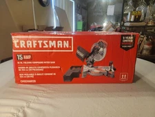Craftsman 10-in 15-Amp Single Bevel Folding Compound Corded Miter Saw with Laser