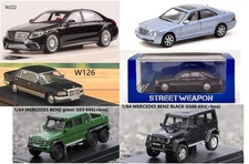 1/64 MERCEDES BENZ W126,W140,W222,G500,G63 BOXED