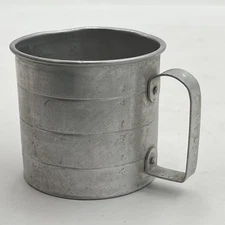 Vintage Aluminum US Standard 8 Oz One Cup Measuring 1 Cup Country Primitive