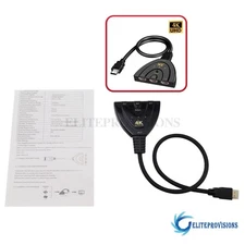 Fit PS4 Xbox HDTV 3 Port HDMI Splitter Cable 1080P Switch Switcher HUB Adapter