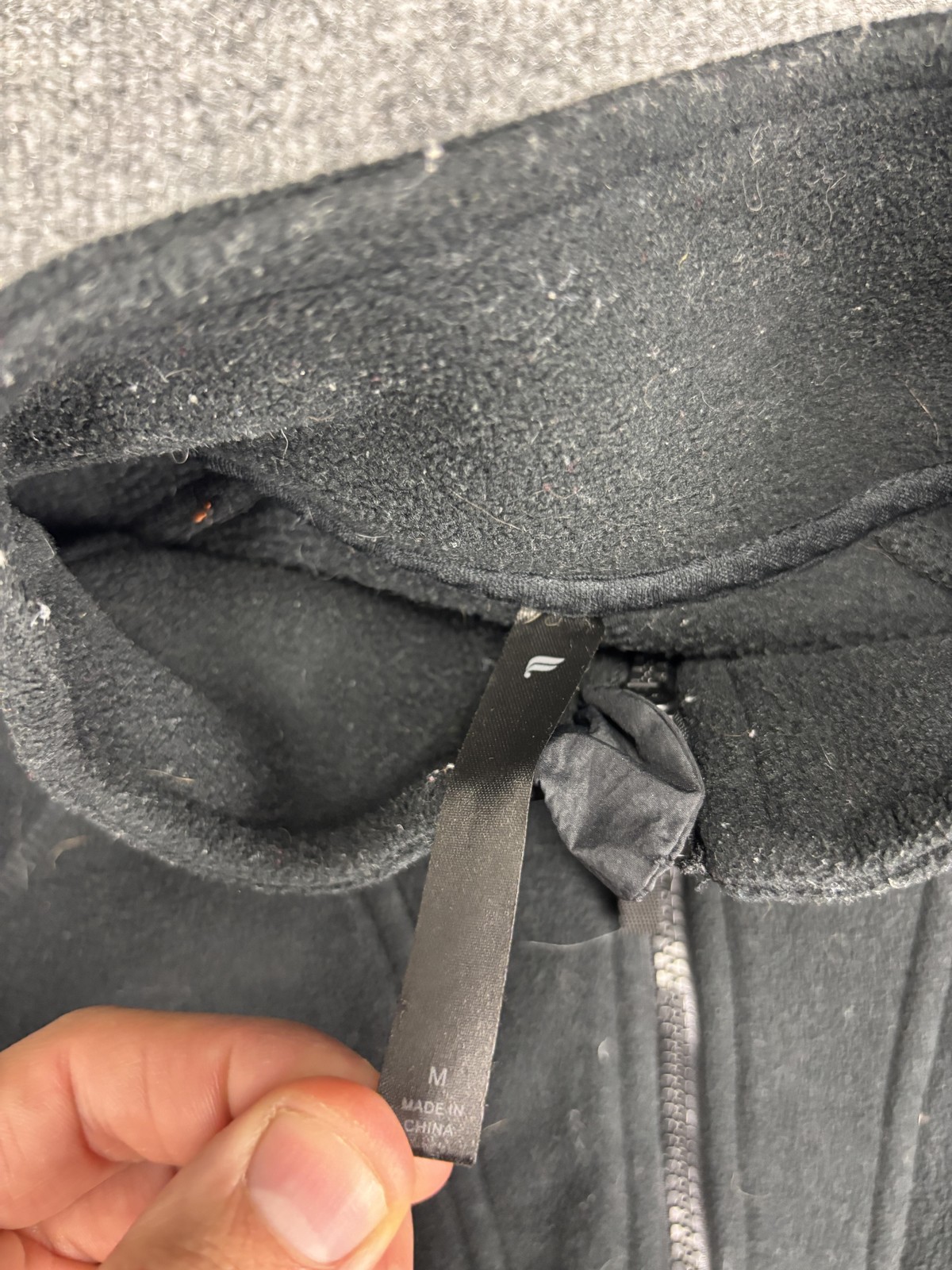 Fabletics Fleece Pullover Womens Medium Black 1/4… - image 2